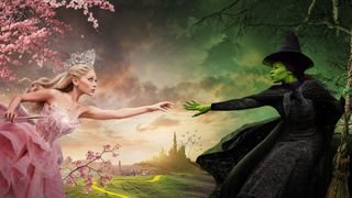 Cynthia Erivo as Elphaba and Ariana Grande as Glinda in the upcoming movie, Wicked.