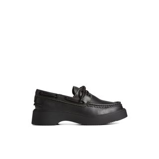 sperry black boat shoe