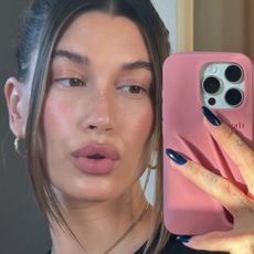 Hailey Bieber shows off her blackberry nails