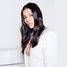 woman with shiny and healthy long hair