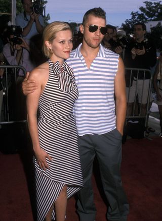 Actress Reese Witherspoon and actor Ryan Phillippe attend the "Legally Blonde" Southhampton Premiere on July 7, 2001 at the United Artists Cinemas in Southhampton, Long Island, New York.