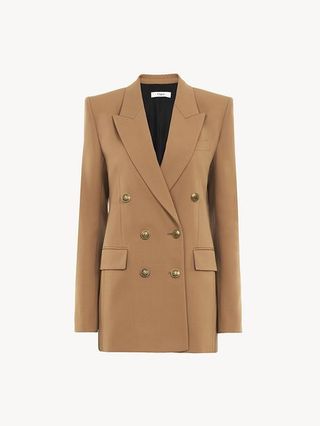 Tailored Jacket in Wool Grain De Poudre