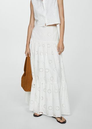 Broderie Anglaise Cotton Skirt