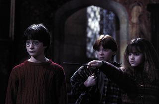 Daniel Radcliffe, Rupert Grint, and Emma Watson in 'Harry Potter and the Sorcerer’s Stone'