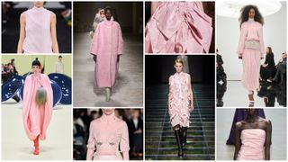 The fall 2024 pink color trend at JW Anderson, Jil Sander, Dries Van Noten, Simone Rocha, Prada, Alaïa, Carolina Herrera