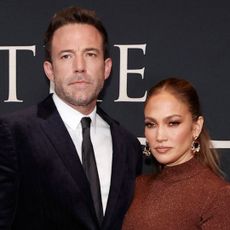 Ben Affleck and Jennifer Lopez at the premiere of "The Last Duel" on October 09, 2021.