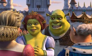 Fiona and Shrek look overwhelmed in 'Shrek 2'