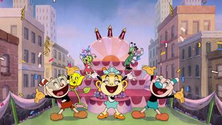 a still from the animated series the Cuphead show