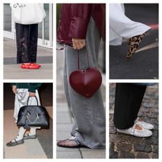 Images of people wearing Alaia's ballerine flats