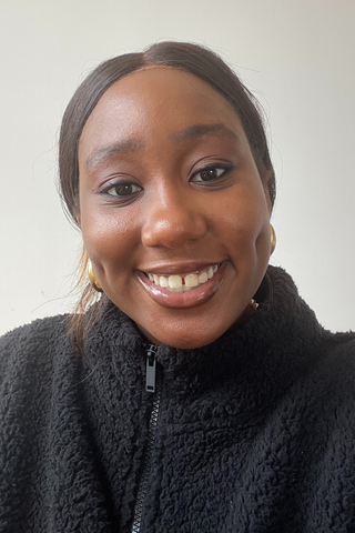 Marie Claire's Tester Tonna Obaze tried out the Victoria Beckham Beauty Satin Kajal Eyeliner in both black and brown shades. Here she is wearing the black eyeliner shade.