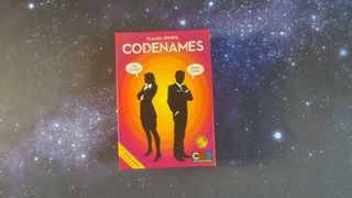 Codenames box on a starry background