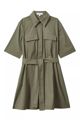 Reiss Milly Tie-Waist Mini Shirtdress