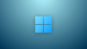 A Windows 11 logo with a gradient background