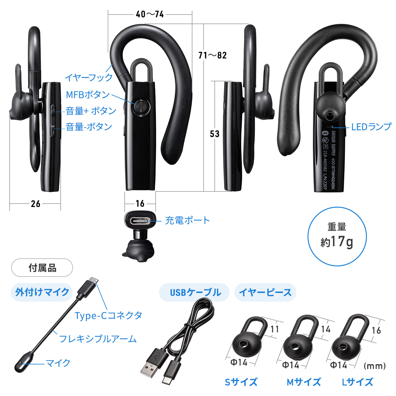 }CNt BluetoothwbhZbg ЎCz Zoom Teams Skype yĐΉ }`yAO Ή tLVuA[ Pw 400-BTMH024BK