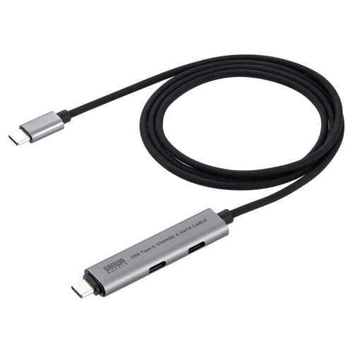 USB Type-Cnu Type-CP[u PDΉ PD100W USB3.2 Gen1 USB5Gbps ^ P[ǔ^ 1m ubN 400-HUBC34BK