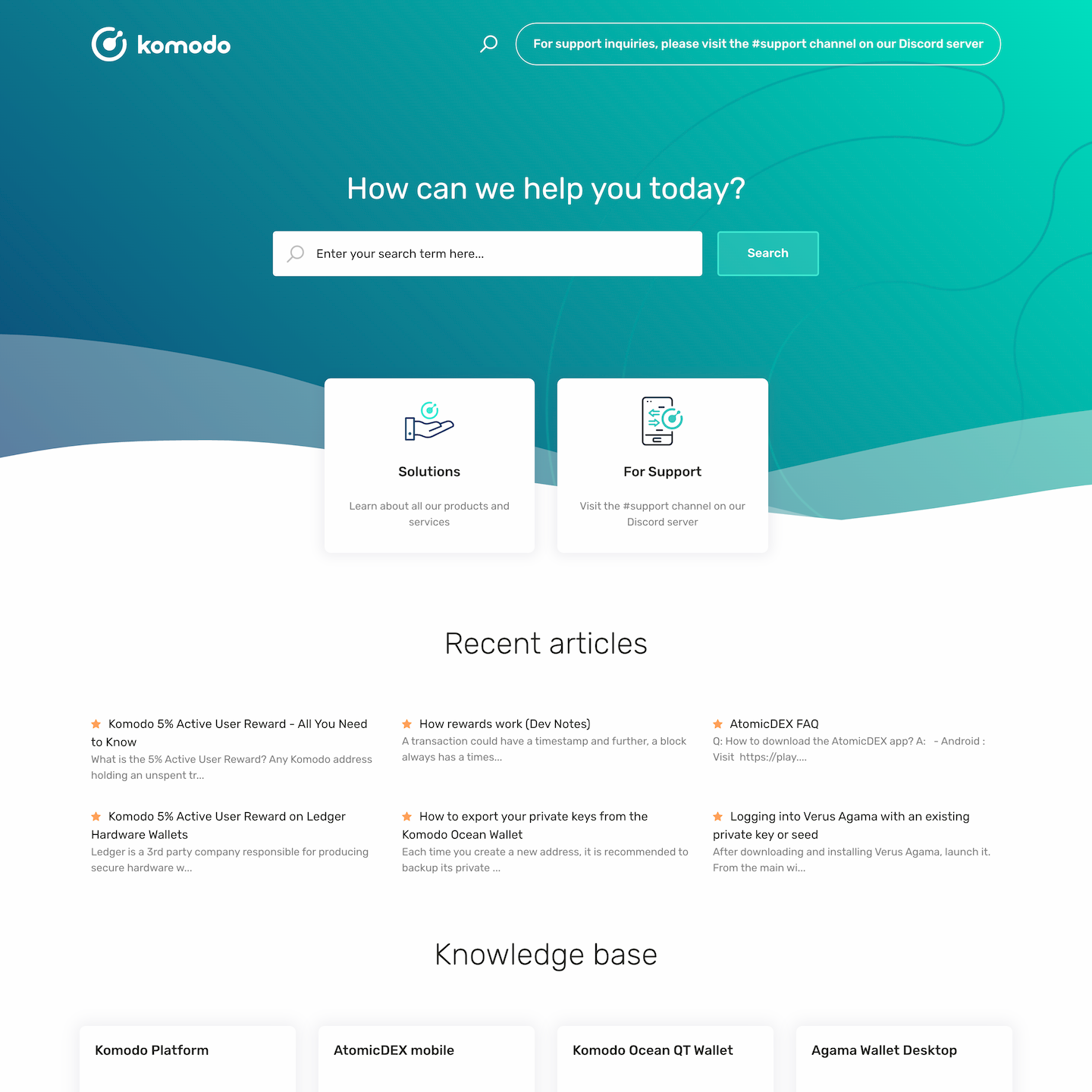 help center branding for Komodo