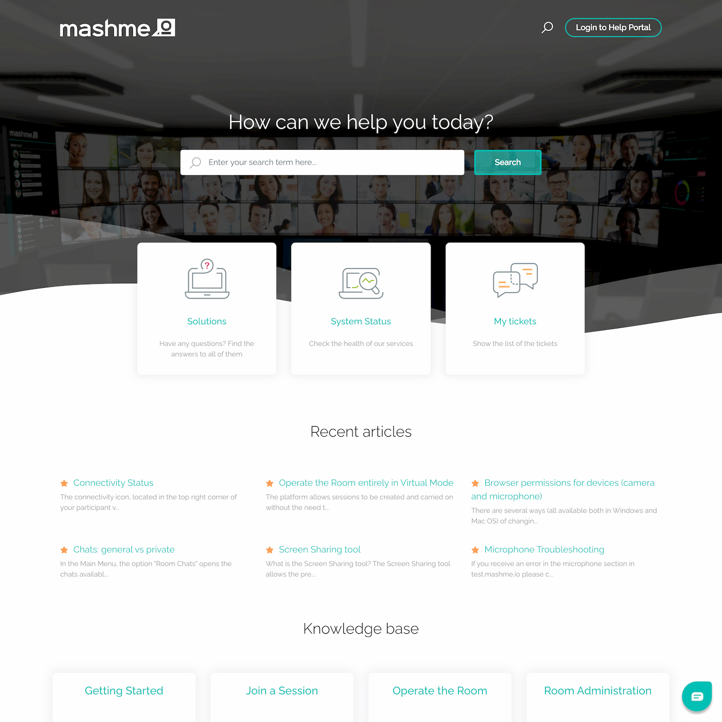 help center branding for Mashme