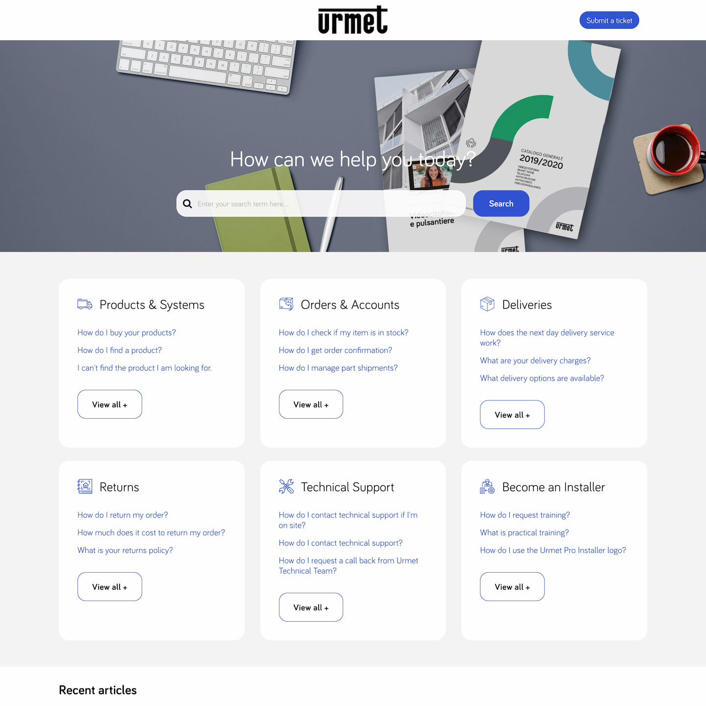 branded Freshdesk for Urmet