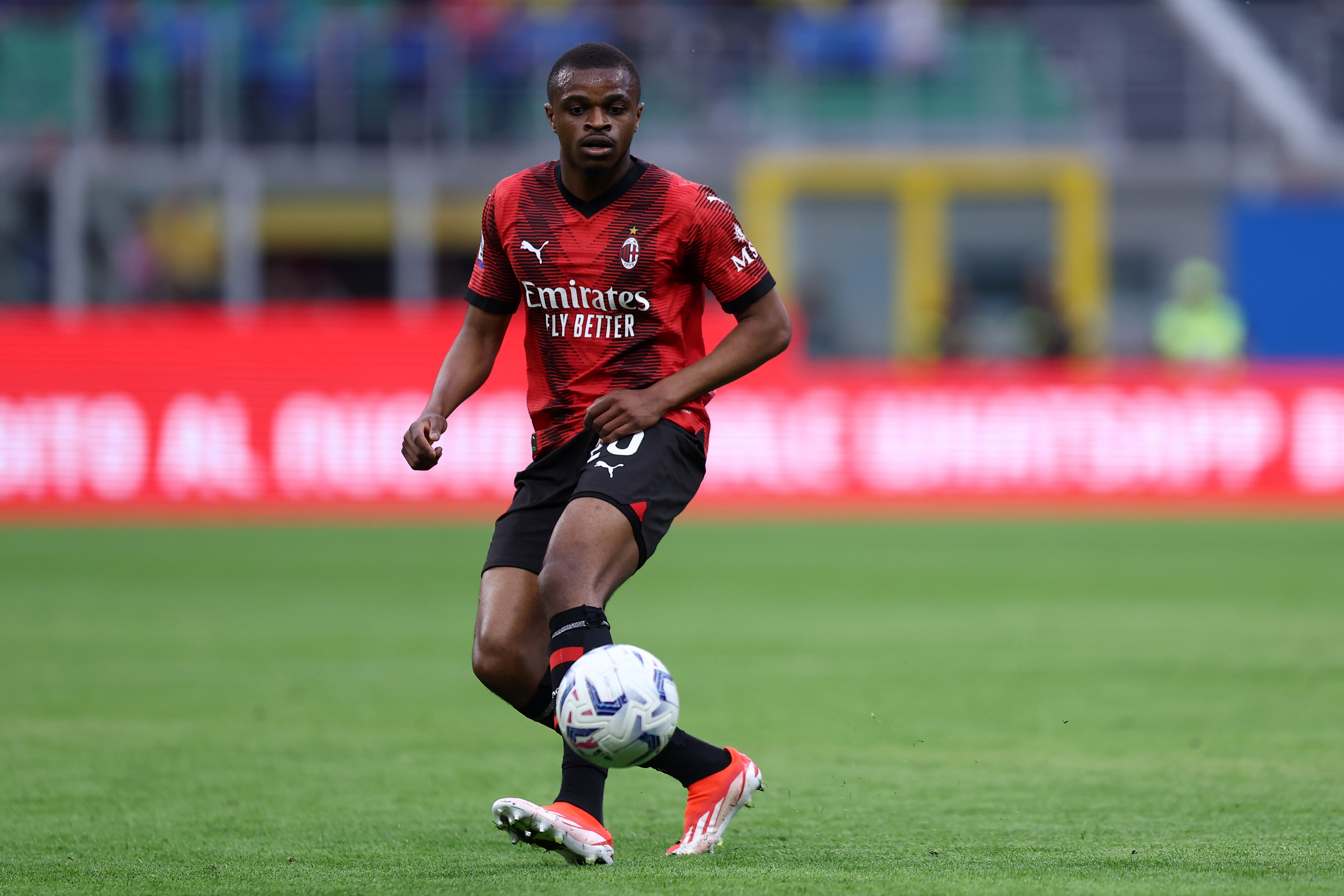 Pierre Kalulu of Ac Milan in action during the Serie A...