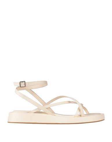 Gia Rhw Gia / Rhw Woman Sandals Ivory Size 8 Textile Fibers In White