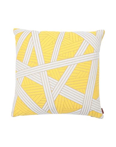 Missoni Home Nastri Cushion 40x40 Pillow Or Pillow Case Yellow Size - Cotton, Viscose, Polyester, Ac