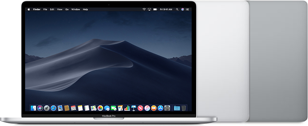 MacBook Pro (15-inch, 2019) in Silver and Space Gray.