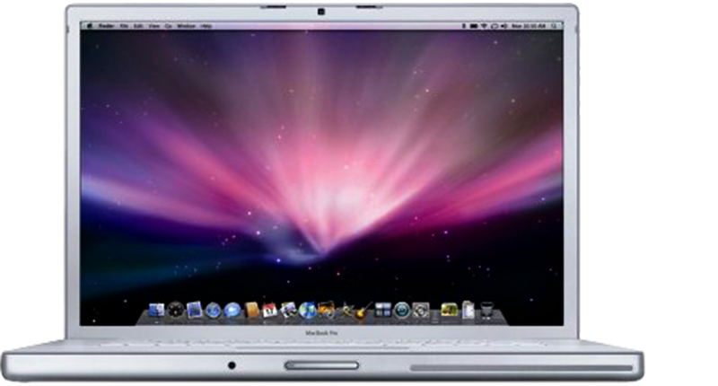 Front of MacBook Pro (15-inch, Early 2008).