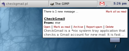 Screenshot of CheckGmail