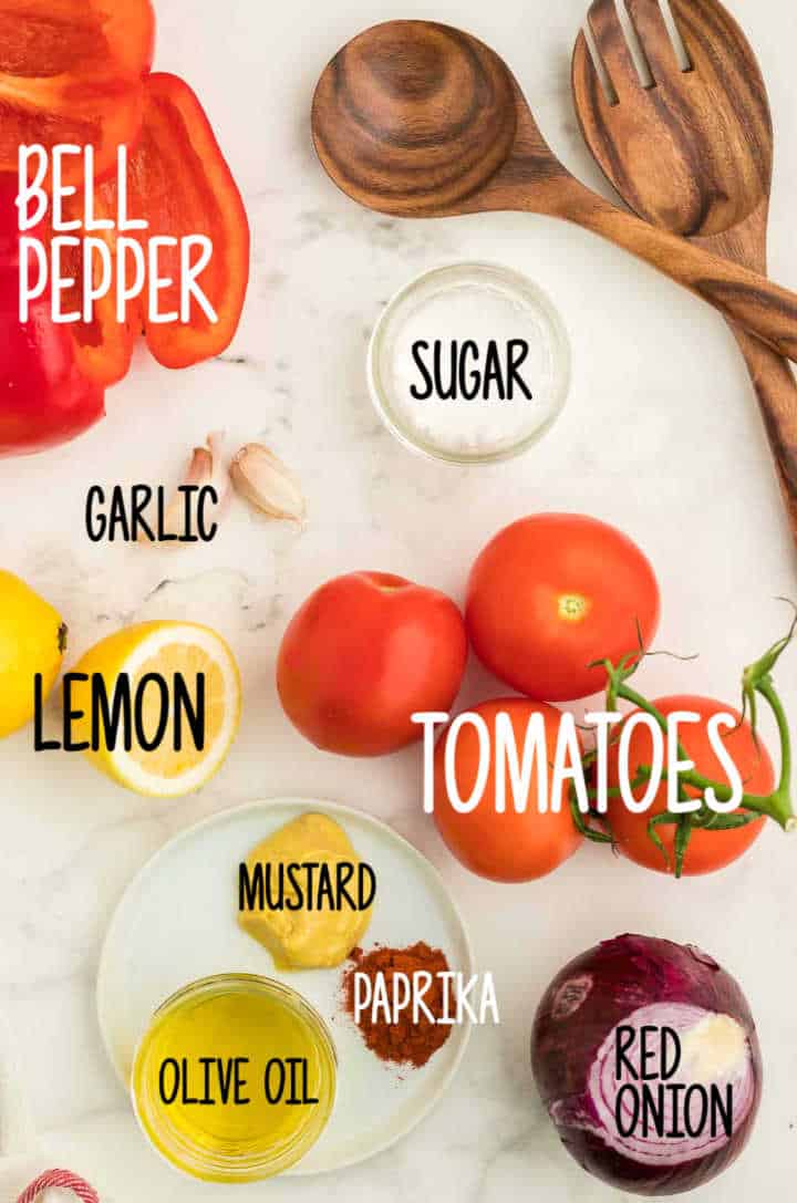 Ingredients needed to make German Tomato Salad