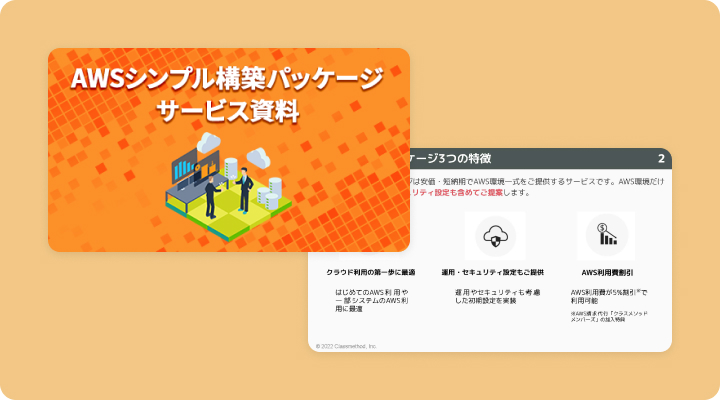 資料請求「AWSシンプル構築パッケージサービス資料」のイメージ画像