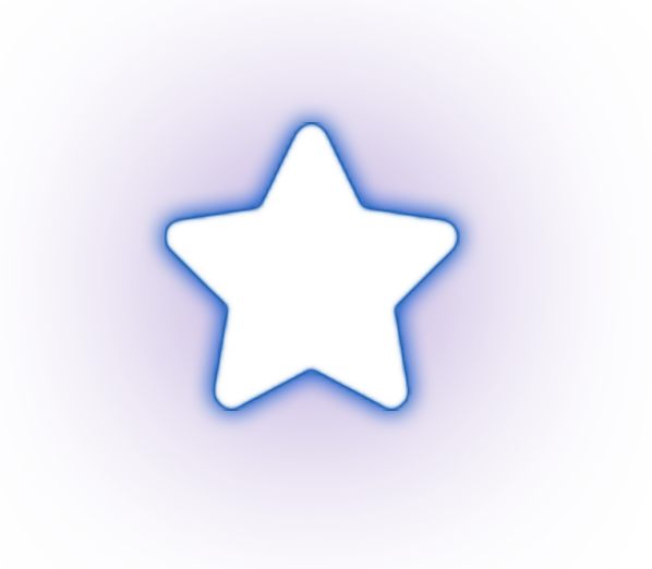 A star with purple background and white outline.