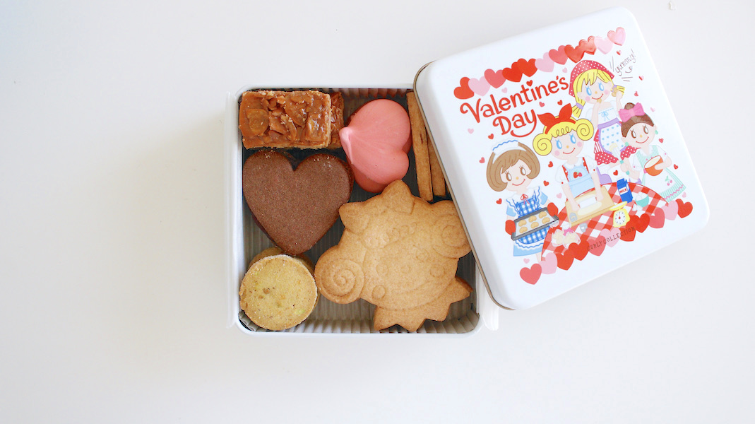 バレンタインオリジナルクッキーBOX☆HAPPY VALENTINE'S DAY x ホワイト