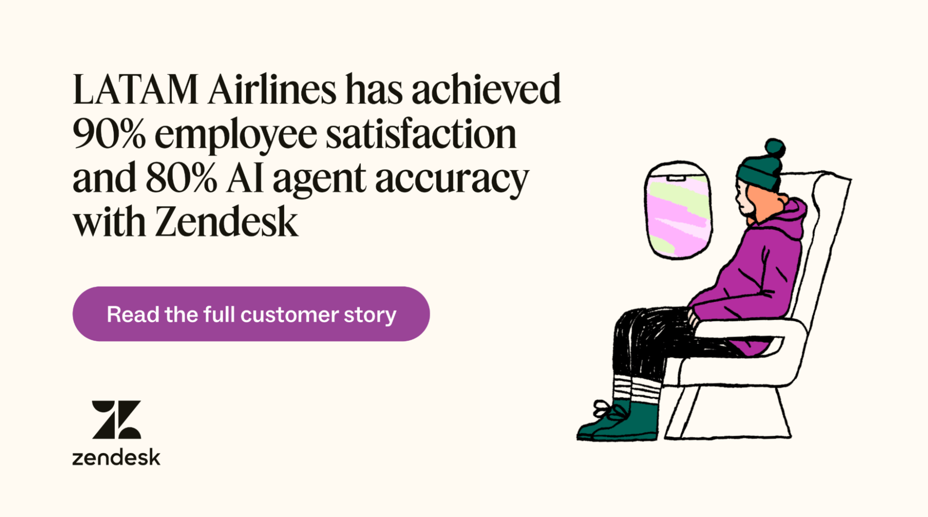 LATAM Airlines has achieved 90 percent employee satisfaction and 80 percent AI agent accuracy with Zendesk.