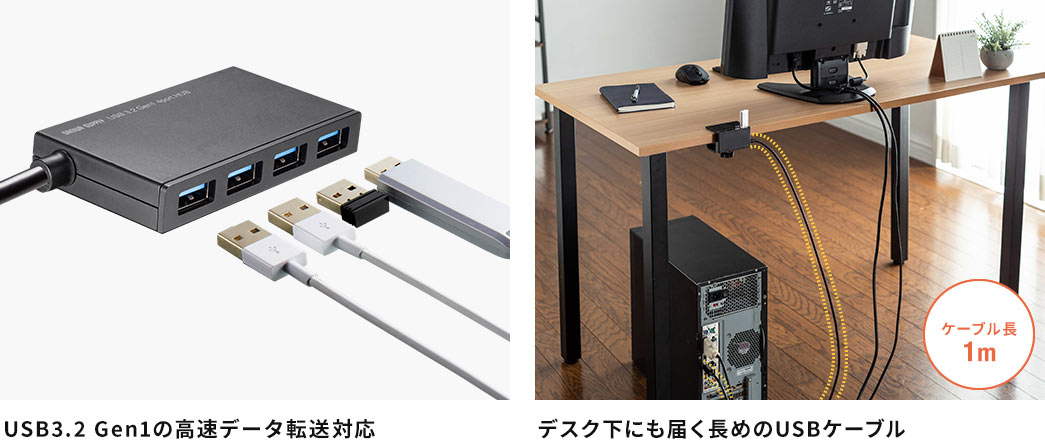 USB3.2 Gen1̍f[^]Ή fXNɂ͂߂USBP[u