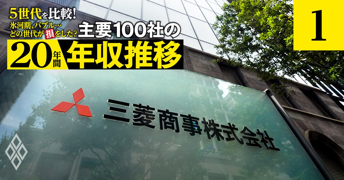 三菱商事の年収「得をした世代」は？若手が優勢、割を食った“負け組”は…【5世代20年間の推移を独自試算】