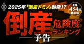 【倒産危険度ランキング最新版】上場434社が危険水域！「倒産ドミノ」の可能性が高まる2025年