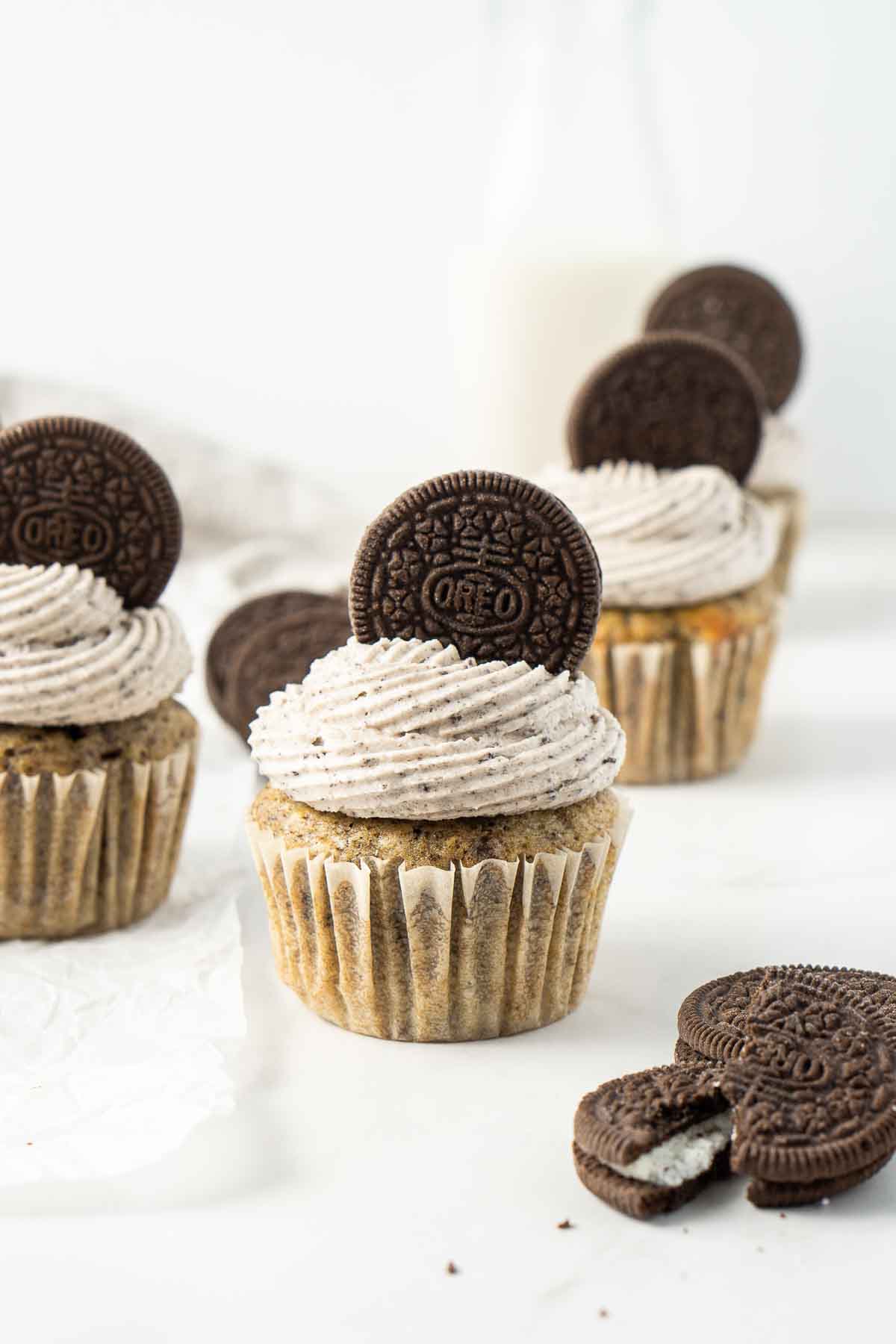 Vegan Oreo Cupcakes.