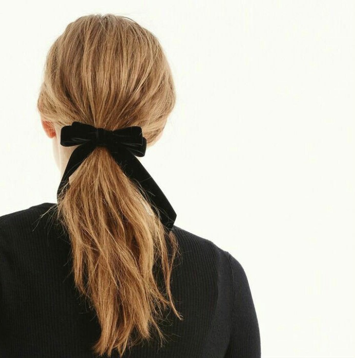 ponytail, hair and ribbon