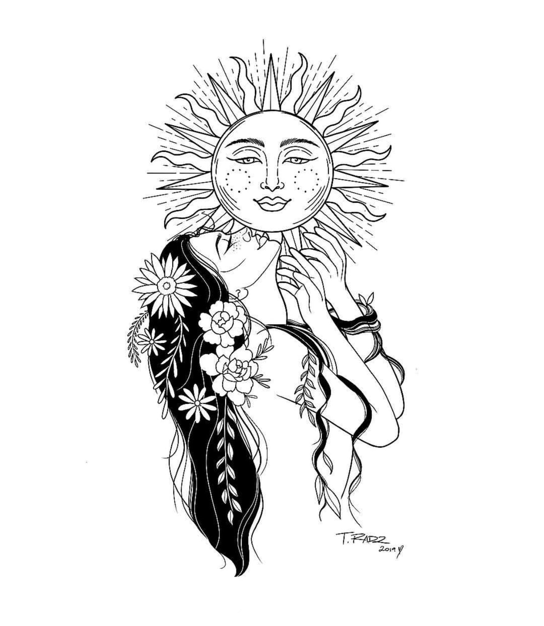 sun, draw and line work