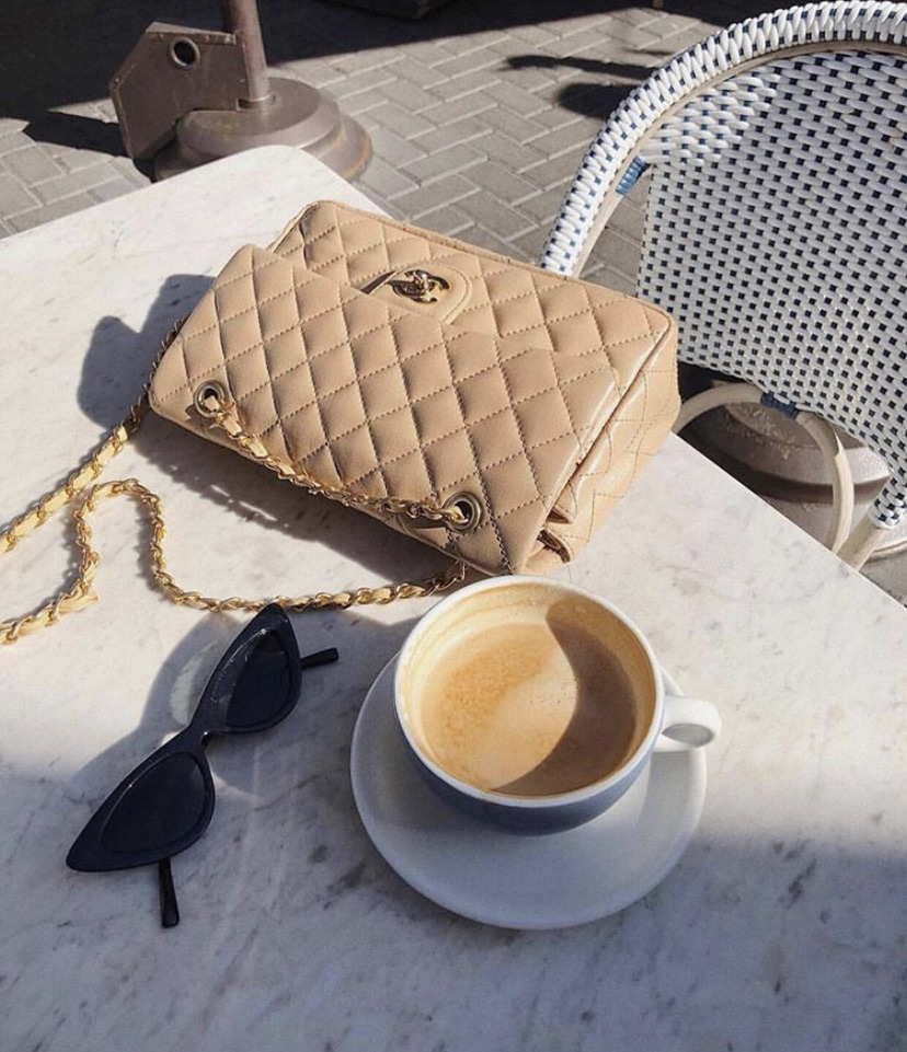 fendi, coffee and chanel bag