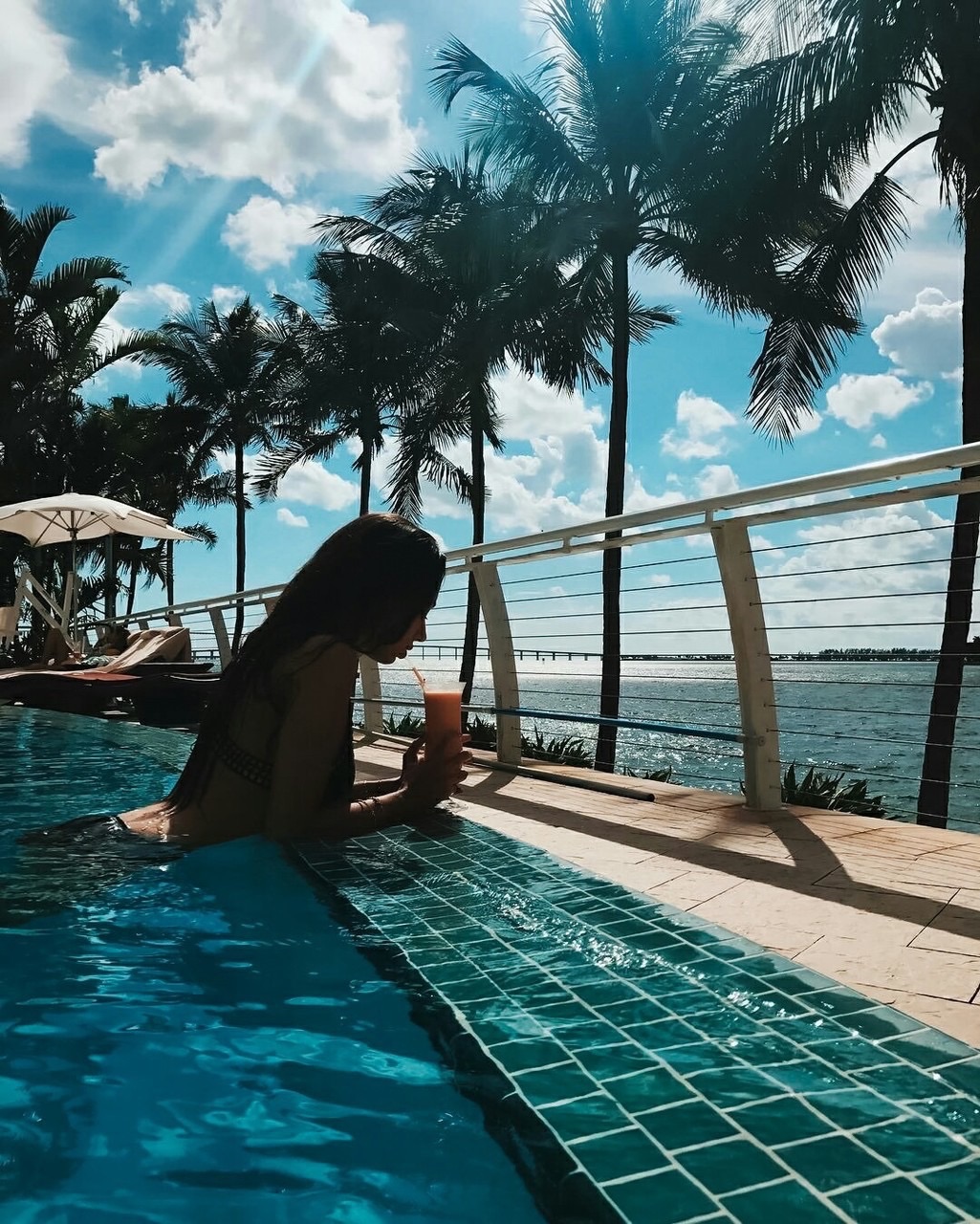 vacation, travel and palm