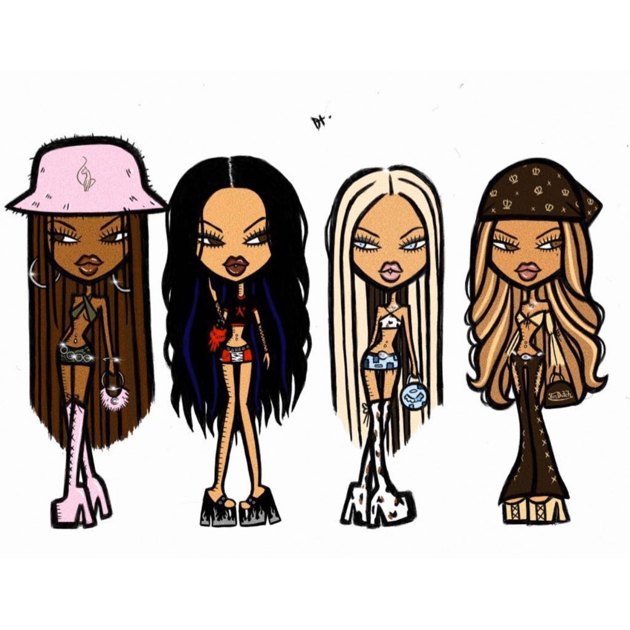 bratz, 2000s and von dutch