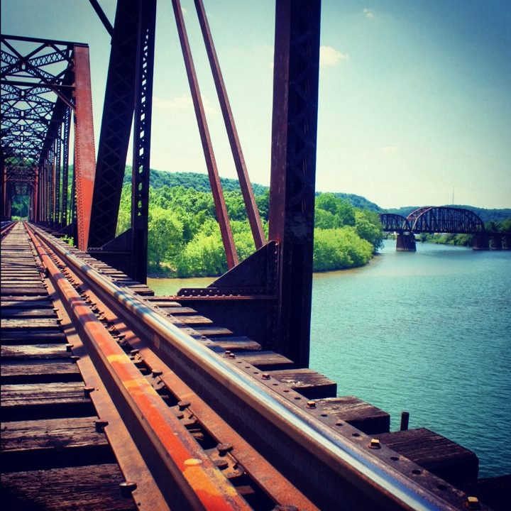 beautiful, bridge and railroad