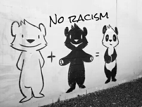 black, no racism and panda