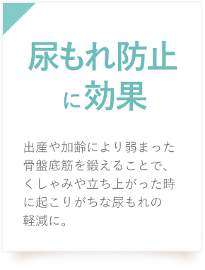 尿もれ防止に効果的