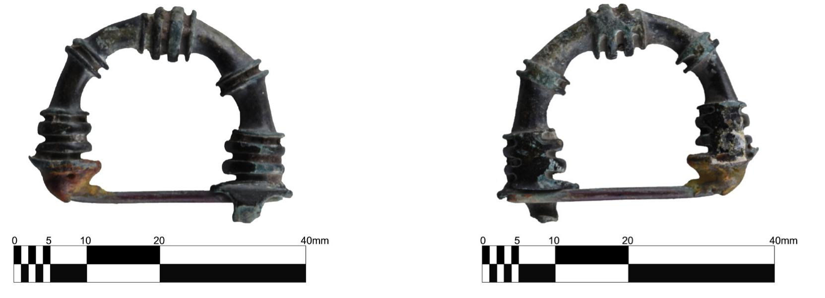 Figs 5a-b. Fibula cat. no. 1, Archaeological Museum of Iznik, ace. no. 1566 (photo. F. H. Kaya and M. Albayrak, 2024)  From the end of the eighth to the beginning of the seventh century BC. 