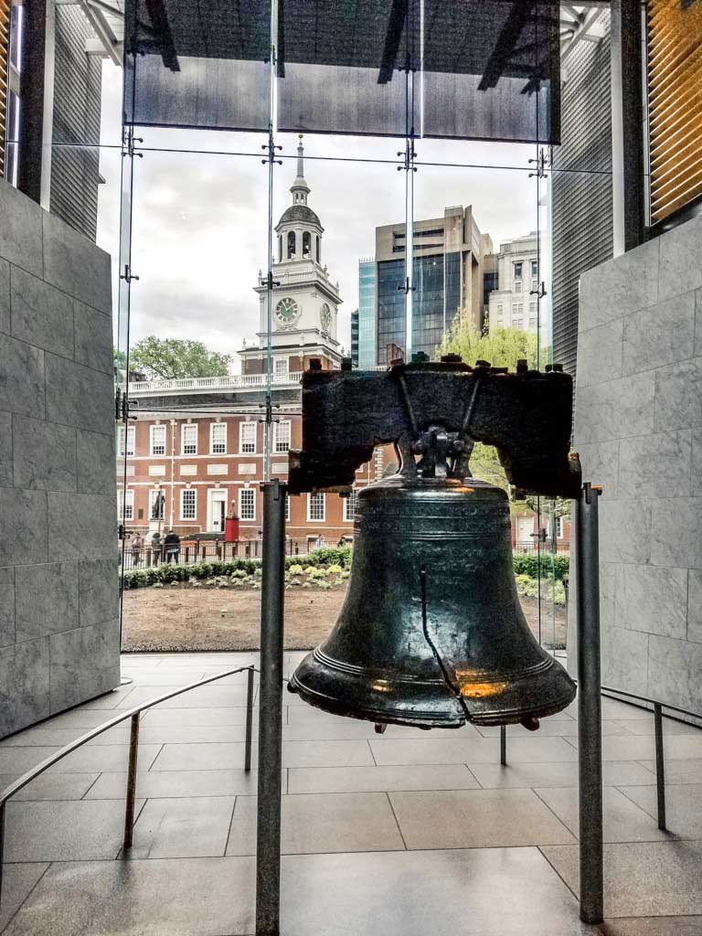 Liberty Bell Independence Hall during the weekend in Philadelphia