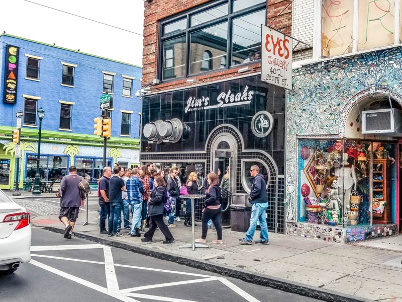 Make sure to get a Philly cheesesteak from Jims on South during your weekend in Philadelphia