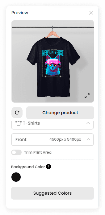 Merch Designer - Mockups Menu