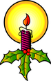 Candle Xmas Vector Image